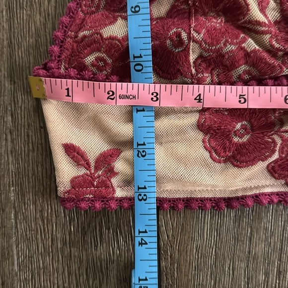 For Love & Lemons Temecula Crop Top Wine - Picture 10 of 12